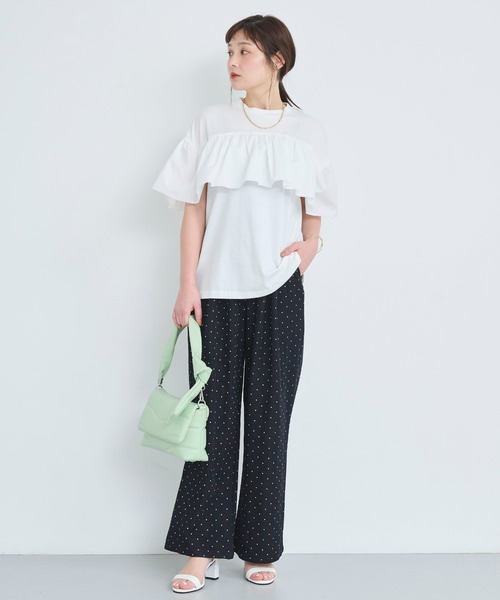 attiree（アティレー）の「フリルTシャツ（Tシャツ/カットソー・レディース・ホワイト/ブラック・FREE）」の16枚目の写真