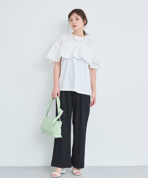 attiree（アティレー）の「フリルTシャツ（Tシャツ/カットソー・レディース・ホワイト/ブラック・FREE）」の14枚目の写真