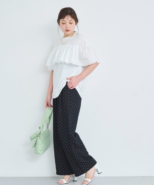 attiree（アティレー）の「フリルTシャツ（Tシャツ/カットソー・レディース・ホワイト/ブラック・FREE）」の15枚目の写真