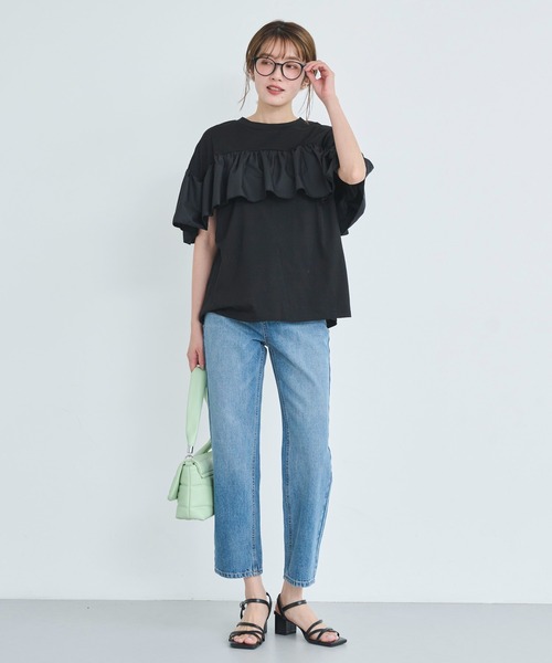 attiree（アティレー）の「フリルTシャツ（Tシャツ/カットソー・レディース・ホワイト/ブラック・FREE）」の10枚目の写真