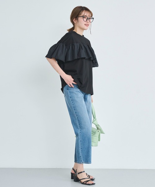 attiree（アティレー）の「フリルTシャツ（Tシャツ/カットソー・レディース・ホワイト/ブラック・FREE）」の9枚目の写真