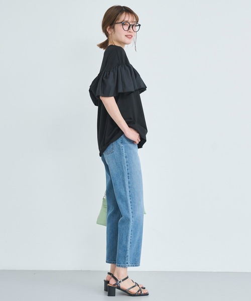 attiree（アティレー）の「フリルTシャツ（Tシャツ/カットソー・レディース・ホワイト/ブラック・FREE）」の8枚目の写真