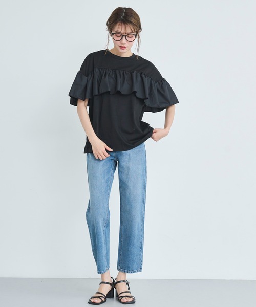 attiree（アティレー）の「フリルTシャツ（Tシャツ/カットソー・レディース・ホワイト/ブラック・FREE）」の11枚目の写真