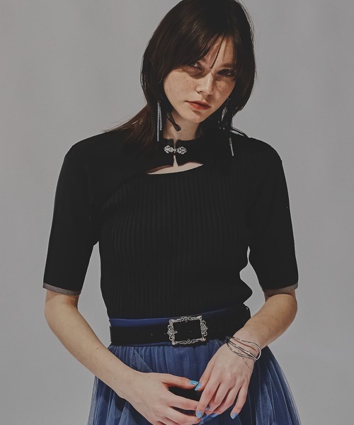 HARE フロントアキチャイナリブニット HARE｜フロントアキチャイナリブニット | Rakuten Fashion(楽天