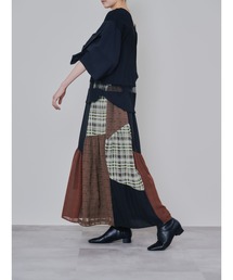 DOLLUPOOPS | ミックスチェックギャザースカート(スカート)