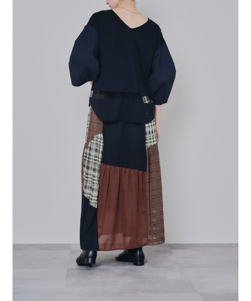 DOLLUPOOPS(ドールアップウップス)の「ミックスチェックギャザースカート(スカート・レディース・ブラック/ブラウン・38)」の18枚目の写真