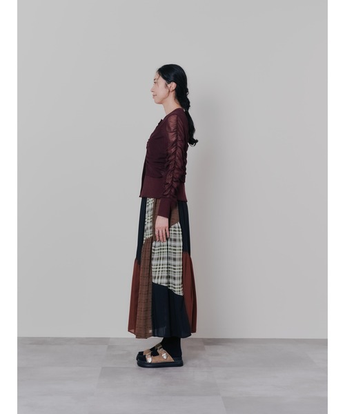 DOLLUPOOPS(ドールアップウップス)の「ミックスチェックギャザースカート(スカート・レディース・ブラック/ブラウン・38)」の21枚目の写真