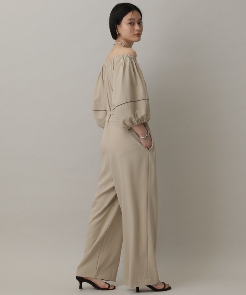 A part by(アパートバイ)の「リネンライク2WAYサロペット(サロペット/オーバーオール・レディース・ブラック/ベージュ・FREE)」の4枚目の写真