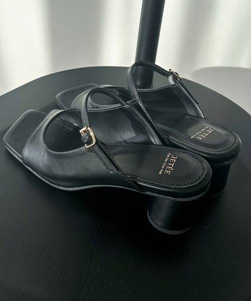 Doux archives（ドゥアルシーヴ）の「【JETEE】ストラップミュール（サンダル・レディース・ベージュ/ブラック・24.5/23.5）」の16枚目の写真