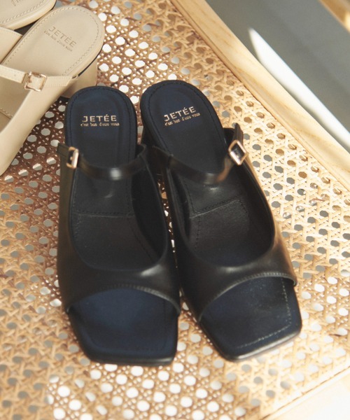 Doux archives（ドゥアルシーヴ）の「【JETEE】ストラップミュール（サンダル・レディース・ベージュ/ブラック・24.5/23.5）」の14枚目の写真