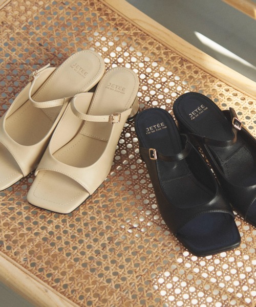 Doux archives（ドゥアルシーヴ）の「【JETEE】ストラップミュール（サンダル・レディース・ベージュ/ブラック・24.5/23.5）」の13枚目の写真