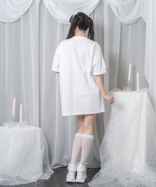 Honey Cinnamon(ハニーシナモン)の「Honey Bear アップリケTシャツ(Tシャツ/カットソー・レディース・ホワイト/サックスブルー/ピンク・FREE)」の15枚目の写真