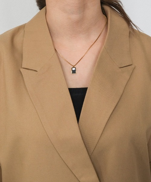 aquagarage（アクアガレージ）の「ショートスリーブジャケット（テーラードジャケット・レディース・ベージュ/ブラック・FREE）」の10枚目の写真