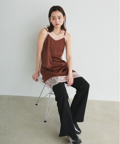 ad thie(アドティエ)の「レースキャミソール チュニック(キャミソール・レディース・ブラック/アイボリー/ブラウン・FREE)」の19枚目の写真