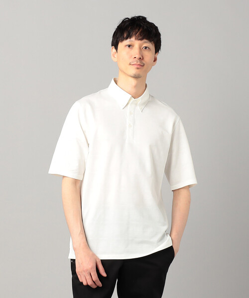 COMME CA MEN(コムサメン)の「〔IL PRINCIPE〕和歌山編み ジャージー ポロシャツ(ポロシャツ・メンズ・ライトグレー/ホワイト/ブラック・L/M)」の1枚目の写真