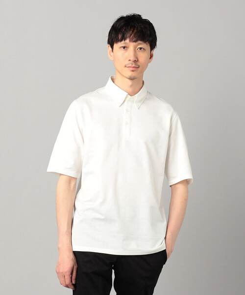 COMME CA MEN(コムサメン)の「〔IL PRINCIPE〕和歌山編み ジャージー ポロシャツ(ポロシャツ・メンズ・ライトグレー/ホワイト/ブラック・L/M)」の7枚目の写真