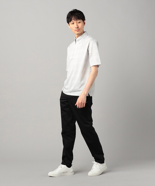 COMME CA MEN(コムサメン)の「〔IL PRINCIPE〕和歌山編み ジャージー ポロシャツ(ポロシャツ・メンズ・ライトグレー/ホワイト/ブラック・L/M)」の8枚目の写真