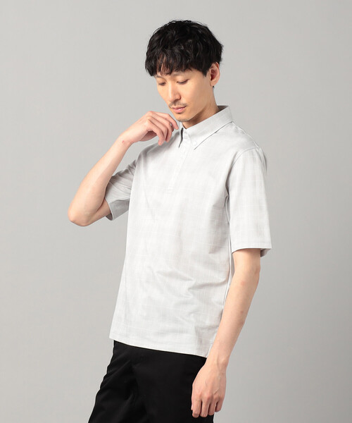 COMME CA MEN(コムサメン)の「〔IL PRINCIPE〕和歌山編み ジャージー ポロシャツ(ポロシャツ・メンズ・ライトグレー/ホワイト/ブラック・L/M)」の9枚目の写真