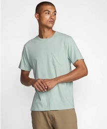 RVCA メンズ PTC 2 PIGMENT SS Tシャツ 【2025年夏モデル】/ルーカ胸ポケットワンポイントロゴ刺繍クルーネック半袖Tシャツ