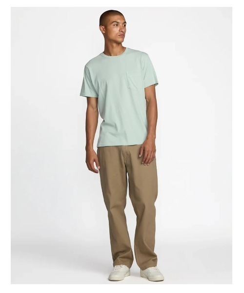 RVCA(ルーカ)の「RVCA メンズ PTC 2 PIGMENT SS Tシャツ 【2025年夏モデル】/ルーカ胸ポケットワンポイントロゴ刺繍クルーネック半袖Tシャツ(Tシャツ/カットソー・メンズ・ブルー系その他/ピンク・MEDIUM/SMALL/LARGE)」の12枚目の写真