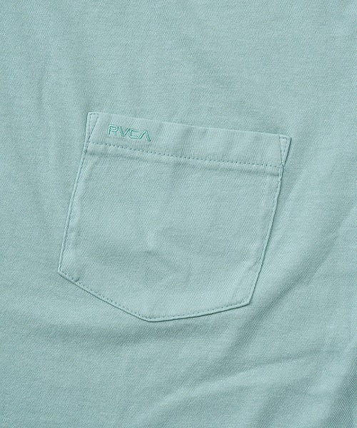 RVCA(ルーカ)の「RVCA メンズ PTC 2 PIGMENT SS Tシャツ 【2025年夏モデル】/ルーカ胸ポケットワンポイントロゴ刺繍クルーネック半袖Tシャツ(Tシャツ/カットソー・メンズ・ブルー系その他/ピンク・MEDIUM/SMALL/LARGE)」の15枚目の写真