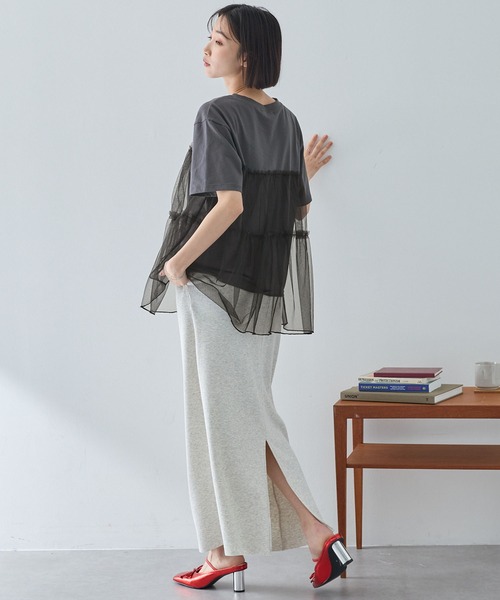 bibiy 半袖チュールTシャツ 新品チュールTシャツ完売 Bibiy MICHAELA TULLE TOPS｜Yahoo