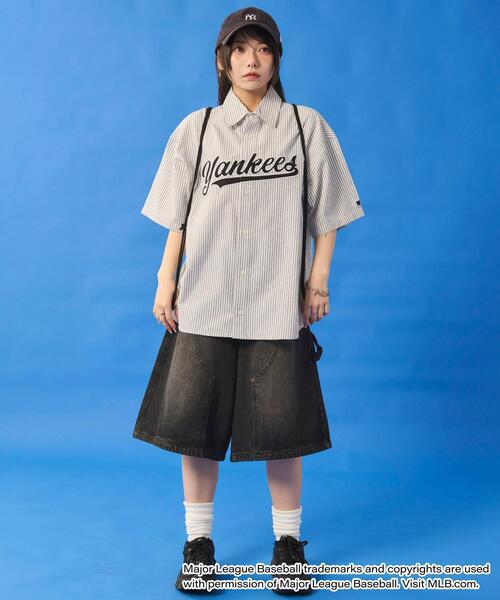 MLB（メジャーリーグベースボール）の「∴WEGO/MLB別注ストライプグラフィックシャツ（シャツ/ブラウス・メンズ・ブラウン系その他4/ブルー系その他4/ホワイト系その他4・LARGE/MEDIUM）」の20枚目の写真