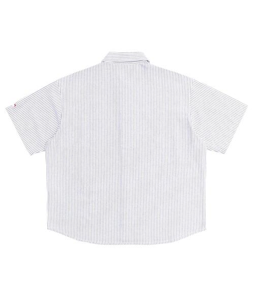 MLB（メジャーリーグベースボール）の「∴WEGO/MLB別注ストライプグラフィックシャツ（シャツ/ブラウス・メンズ・ブラウン系その他4/ブルー系その他4/ホワイト系その他4・LARGE/MEDIUM）」の11枚目の写真