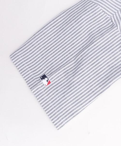 MLB（メジャーリーグベースボール）の「∴WEGO/MLB別注ストライプグラフィックシャツ（シャツ/ブラウス・メンズ・ブラウン系その他4/ブルー系その他4/ホワイト系その他4・LARGE/MEDIUM）」の8枚目の写真