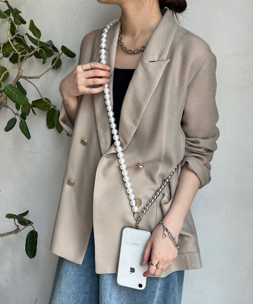 DouDou（ドゥドゥ）の「【WEB限定】スマホストラップショルダー（その他小物・レディース・シルバー/ゴールド/オフホワイト・FREE）」の22枚目の写真