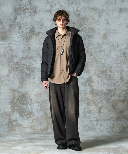 glamb（グラム）の「Suit Fabric Work Shirt / スーツファブリックワークシャツ（シャツ/ブラウス・メンズ・ブラック/ベージュ・S/M/L）」の10枚目の写真