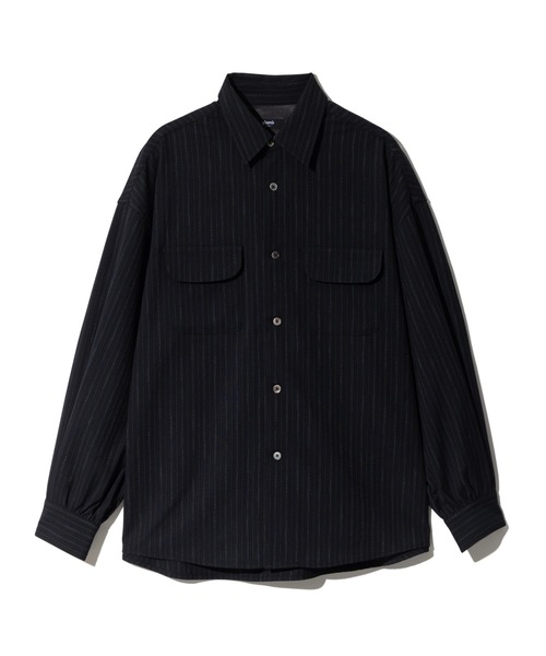 glamb（グラム）の「Suit Fabric Work Shirt / スーツファブリックワークシャツ（シャツ/ブラウス・メンズ・ブラック/ベージュ・S/M/L）」の15枚目の写真