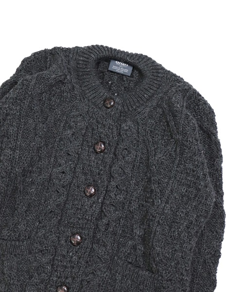 aran WOOLLEN MILLS（アランウーレンミルズ）の「[ aran ] ARAN WOOLLEN MILLS SWEATER / ヘリテージアランセーター カーディガン（カーディガン/ボレロ・レディース・チャコールグレー・S）」の13枚目の写真