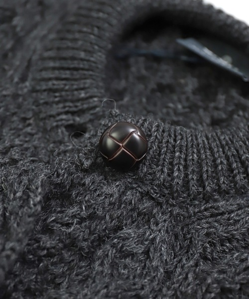 aran WOOLLEN MILLS（アランウーレンミルズ）の「[ aran ] ARAN WOOLLEN MILLS SWEATER / ヘリテージアランセーター カーディガン（カーディガン/ボレロ・レディース・チャコールグレー・S）」の10枚目の写真