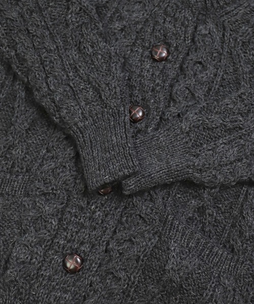 aran WOOLLEN MILLS（アランウーレンミルズ）の「[ aran ] ARAN WOOLLEN MILLS SWEATER / ヘリテージアランセーター カーディガン（カーディガン/ボレロ・レディース・チャコールグレー・S）」の14枚目の写真