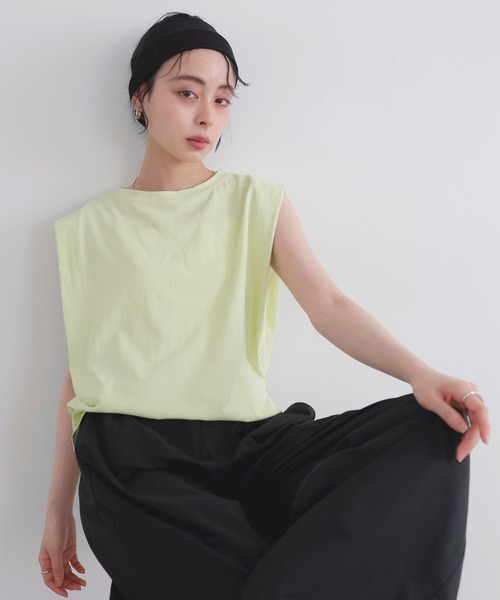 セール】ショルダータックトップス（Tシャツ/カットソー）｜LIAN