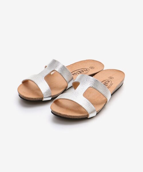 le.coeur blanc（ルクールブラン）の「PLAKTON メタリックサンダル（サンダル・レディース・ゴールド/シルバー・37/36）」の3枚目の写真