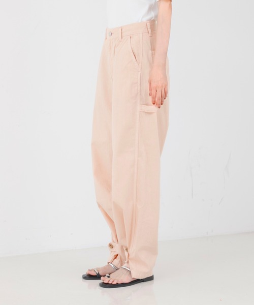 qualite（カリテ）の「【SERGE】PAINTER PANTS/ペインターパンツ/ワイドパンツ（デニムパンツ・レディース・サーモンピンク/セージグリーン・36/40/38/34）」の7枚目の写真