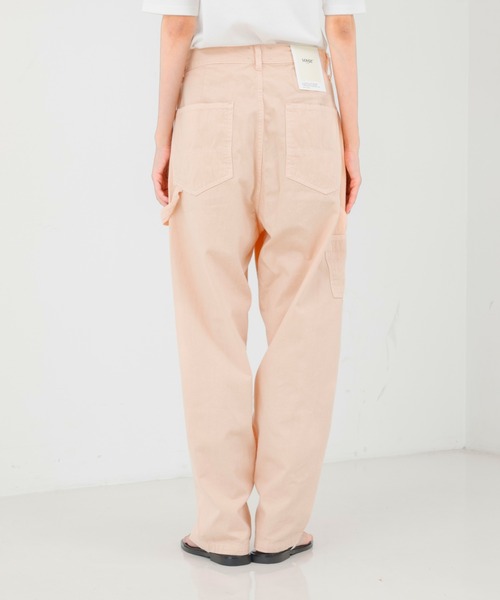 qualite（カリテ）の「【SERGE】PAINTER PANTS/ペインターパンツ/ワイドパンツ（デニムパンツ・レディース・サーモンピンク/セージグリーン・36/40/38/34）」の8枚目の写真