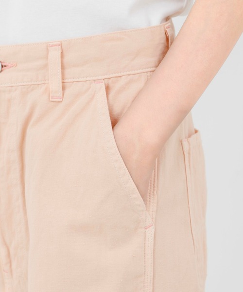 qualite（カリテ）の「【SERGE】PAINTER PANTS/ペインターパンツ/ワイドパンツ（デニムパンツ・レディース・サーモンピンク/セージグリーン・36/40/38/34）」の10枚目の写真