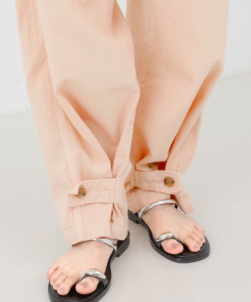 qualite（カリテ）の「【SERGE】PAINTER PANTS/ペインターパンツ/ワイドパンツ（デニムパンツ・レディース・サーモンピンク/セージグリーン・36/40/38/34）」の12枚目の写真