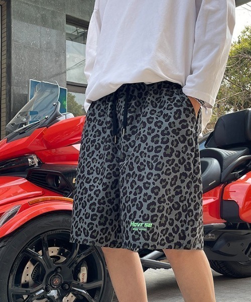 WARAIJOGO(ワライジョウゴ)の「【WARAIJOGO】ヒョウ柄ハーフパンツ/ショートパンツ(NEZ)(その他パンツ・メンズ・ブラウン/チャコールグレー・XX-LARGE)」の11枚目の写真