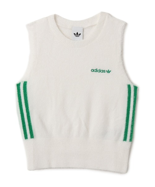 00s ADIDAS ニットベスト ホワイト 刺繍 メンズ M アクリル ウール 00s ADIDAS ニットベスト ホワイト 刺繍 メンズ M アクリル