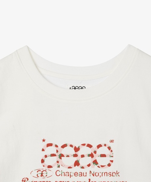 Tシャツ・カットソー AEAE WEB LOGO DOT TSHIRTS CREAM AE45SWTS005CRM WEB LOGO DOT CROP T-SHIRTS [CREAM] – aeae JAPAN