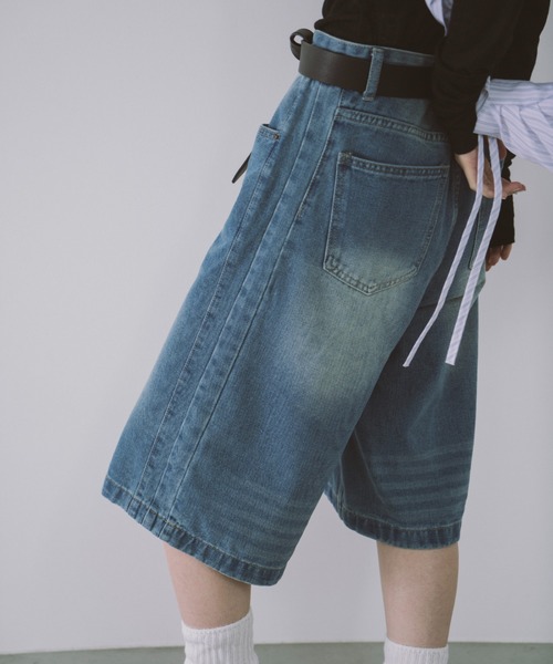 duei（デュイ）の「ウォッシュドデニムハーフパンツ（デニムパンツ・レディース・ブルー・FREE）」の15枚目の写真