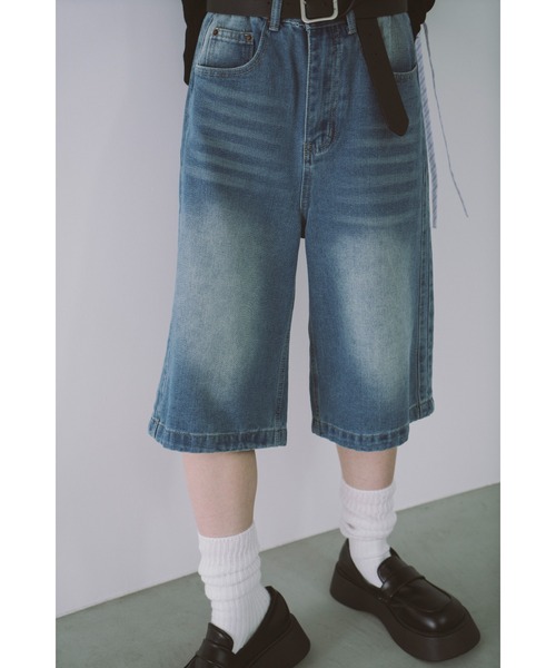 duei（デュイ）の「ウォッシュドデニムハーフパンツ（デニムパンツ・レディース・ブルー・FREE）」の17枚目の写真