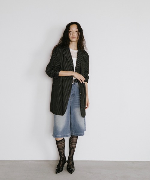 duei（デュイ）の「ウォッシュドデニムハーフパンツ（デニムパンツ・レディース・ブルー・FREE）」の5枚目の写真