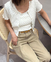 FREE'S MART | 花柄テレコカーディガン(Tシャツ/カットソー)