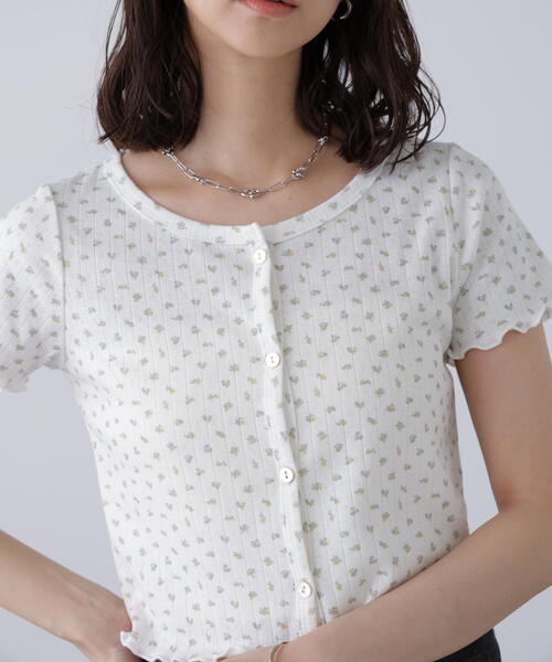 セール】花柄テレコカーディガン（Tシャツ/カットソー）｜FREE'S