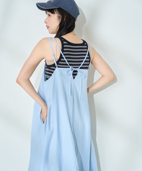 新品 23区【接触冷感性】フィブリルツイル キャミソールワンピース 46ブラック 23区 【杏さん着用/先行予約/接触冷感性】フィブリルツイル